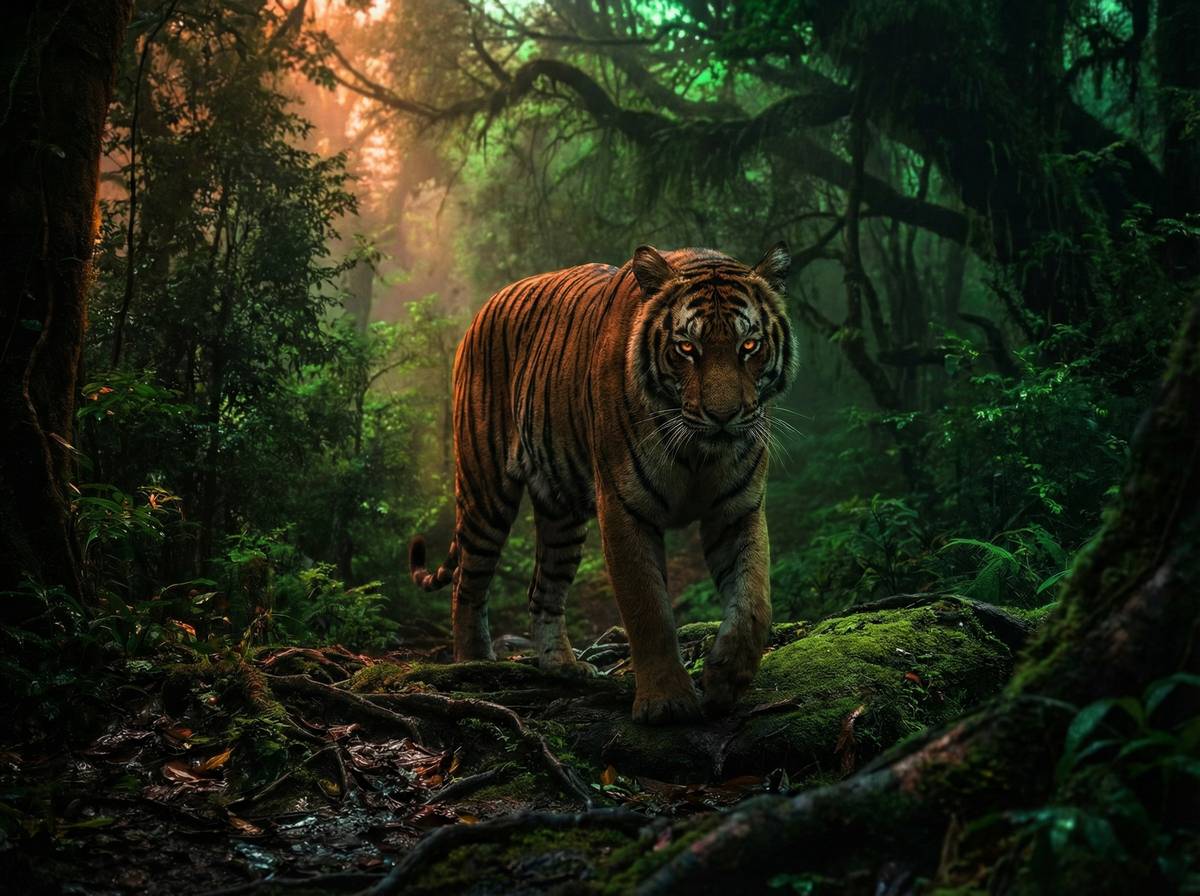 小马拉大车蘑菇视频-孟加拉虎丛林巡视